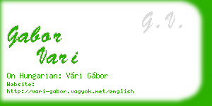 gabor vari business card